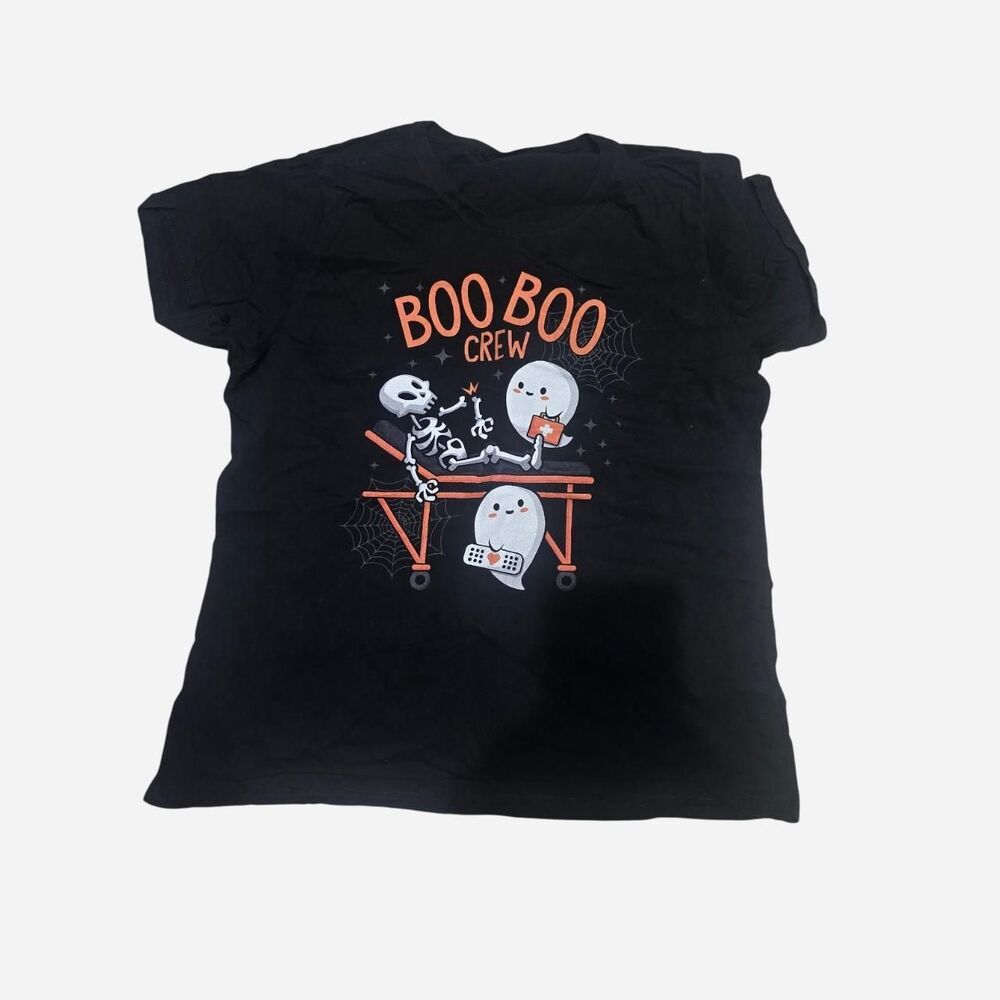 Women's size large black halloween Boo Boo Crew graphic tee